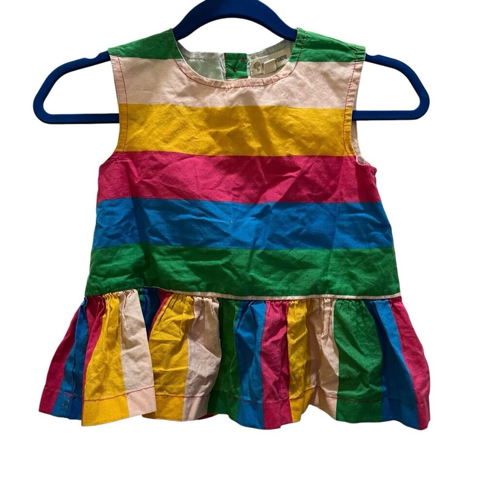 Tucker + Tate Striped Multicolor Sleeveless Peplum Top Toddler Girls Size 2T